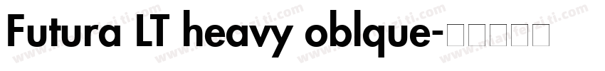 Futura LT heavy oblque字体转换